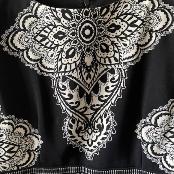 Jessica  Sheath Sleeveles Black /White Floral Size 14 - Picture 2 of 9